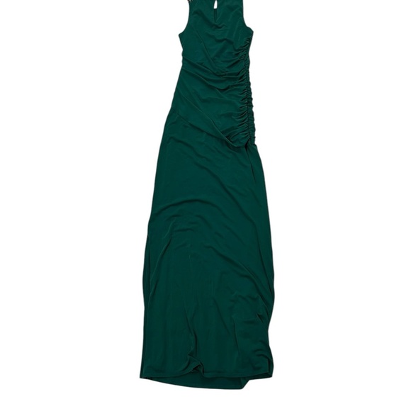 Laundry by Shelli Segal Gown Prom Dress Forest Green Size 0 Beaded Long Stretch - Picture 9 of 15